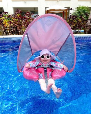 Bouée Bébé Flamant Rose Vert Mambobaby™ | Sans Gonflage & Anti-UV