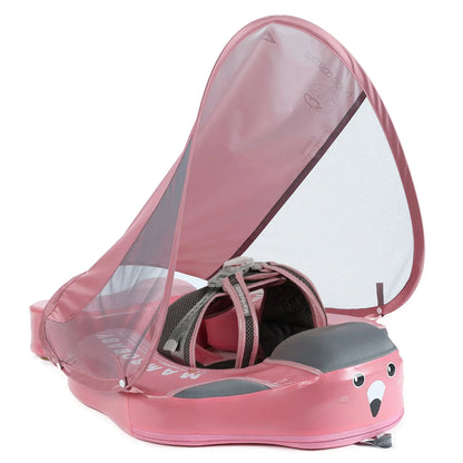 Bouée bébé Mambobaby™ originale en forme de flamant rose, idéale pour les piscines britanniques. Modèle sans air et non gonflable, adapté aux bébés de 3 à 24 mois.