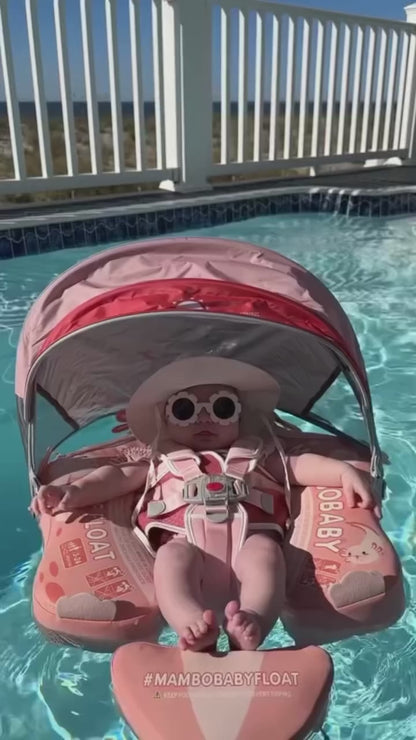 Bouée Bébé Flamant Rose Vert Mambobaby™ | Sans Gonflage & Anti-UV
