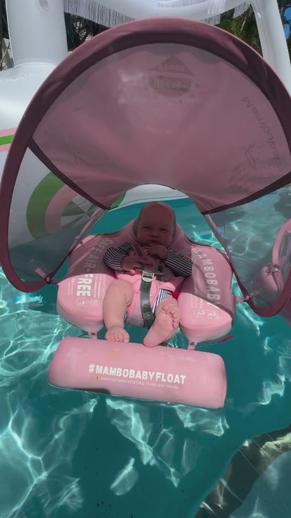 Bouée Bébé Flamant Rose Vert Mambobaby™ | Sans Gonflage & Anti-UV
